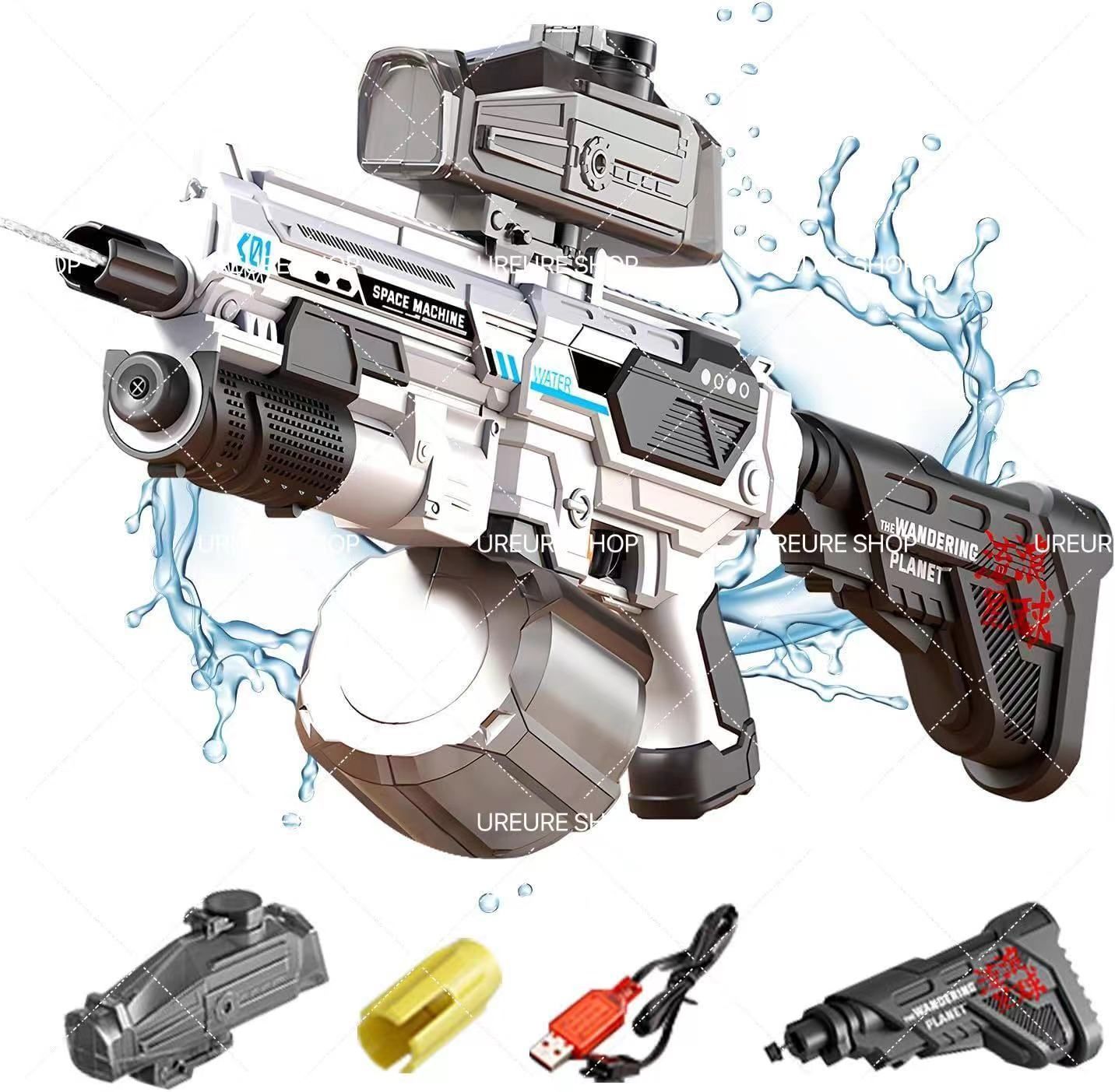 PEPSI ウォーターマシン KAN 缶ウォーターピストルプラスチック電動水鉄砲