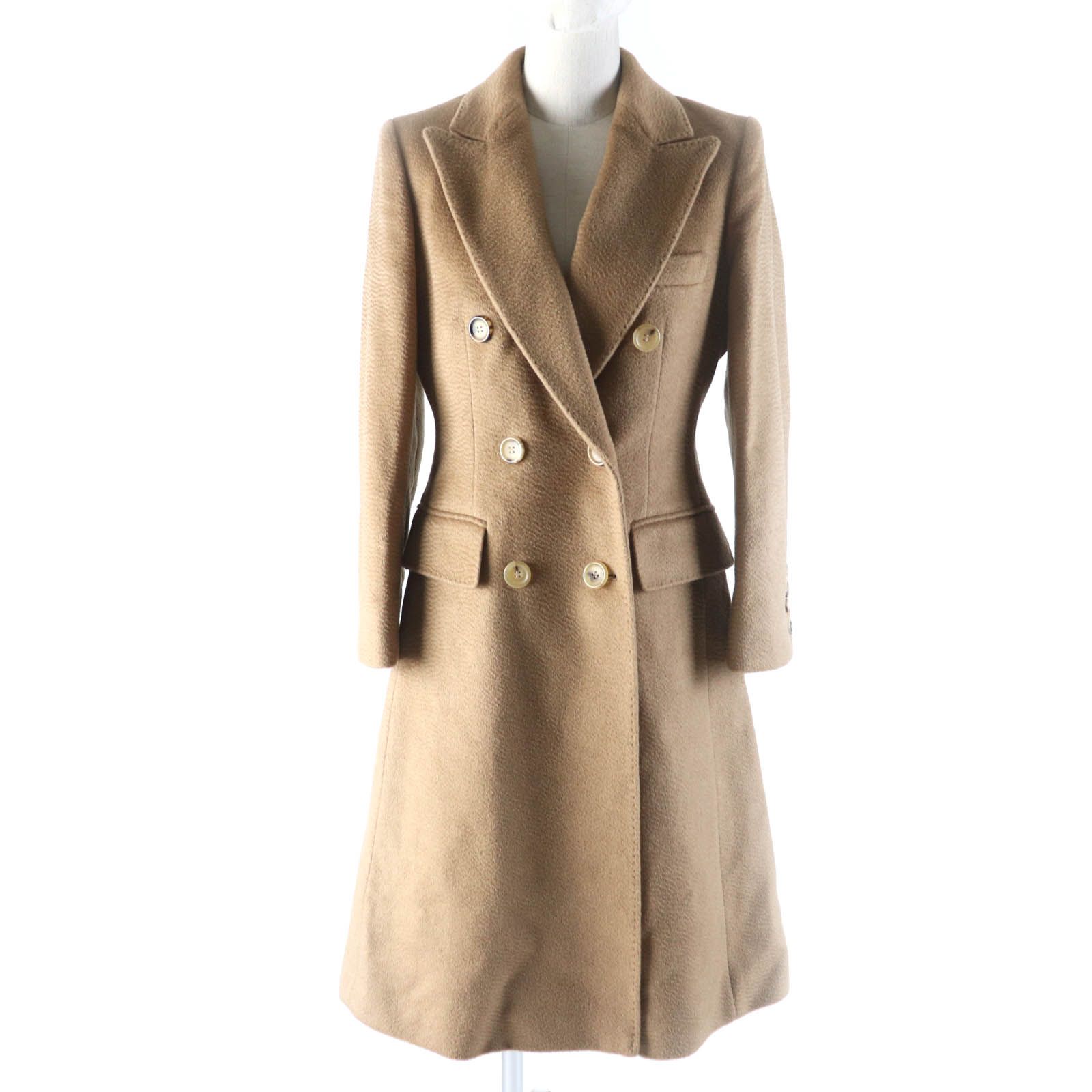 美品】MaxMara 明るく 白タグ キャメル100% テーラードジャケット 38