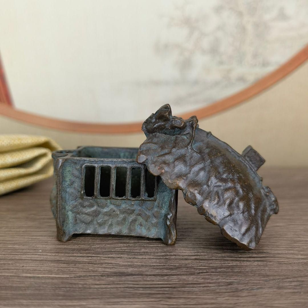 銅製 香炉 樹屋香炉 茶台薫香炉 香道具 装飾品工芸品 置物