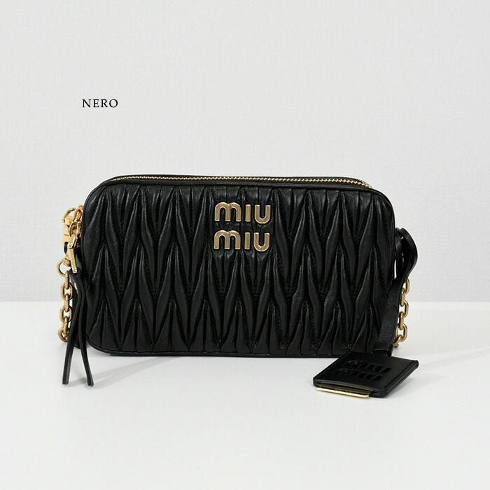 MIU MIU ミュウ ミュウ バッグ 鞄 マテラッセミニチェーンショルダー