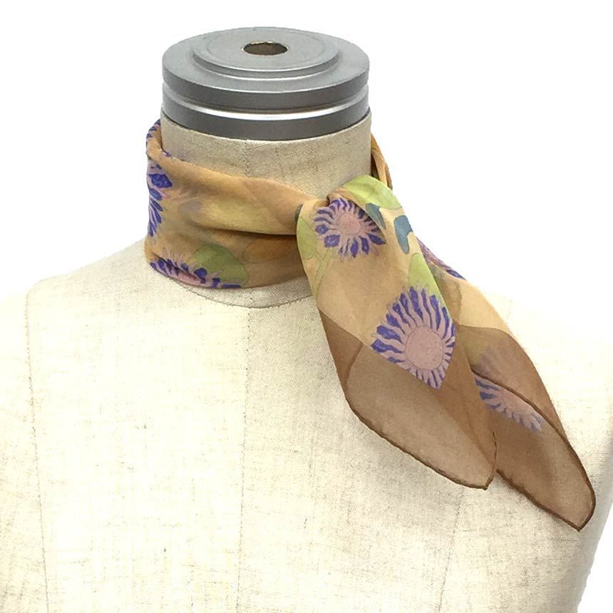 HERMES エルメス カレ42 カレ45 スカーフ シルクモスリン TOURNE SOLS