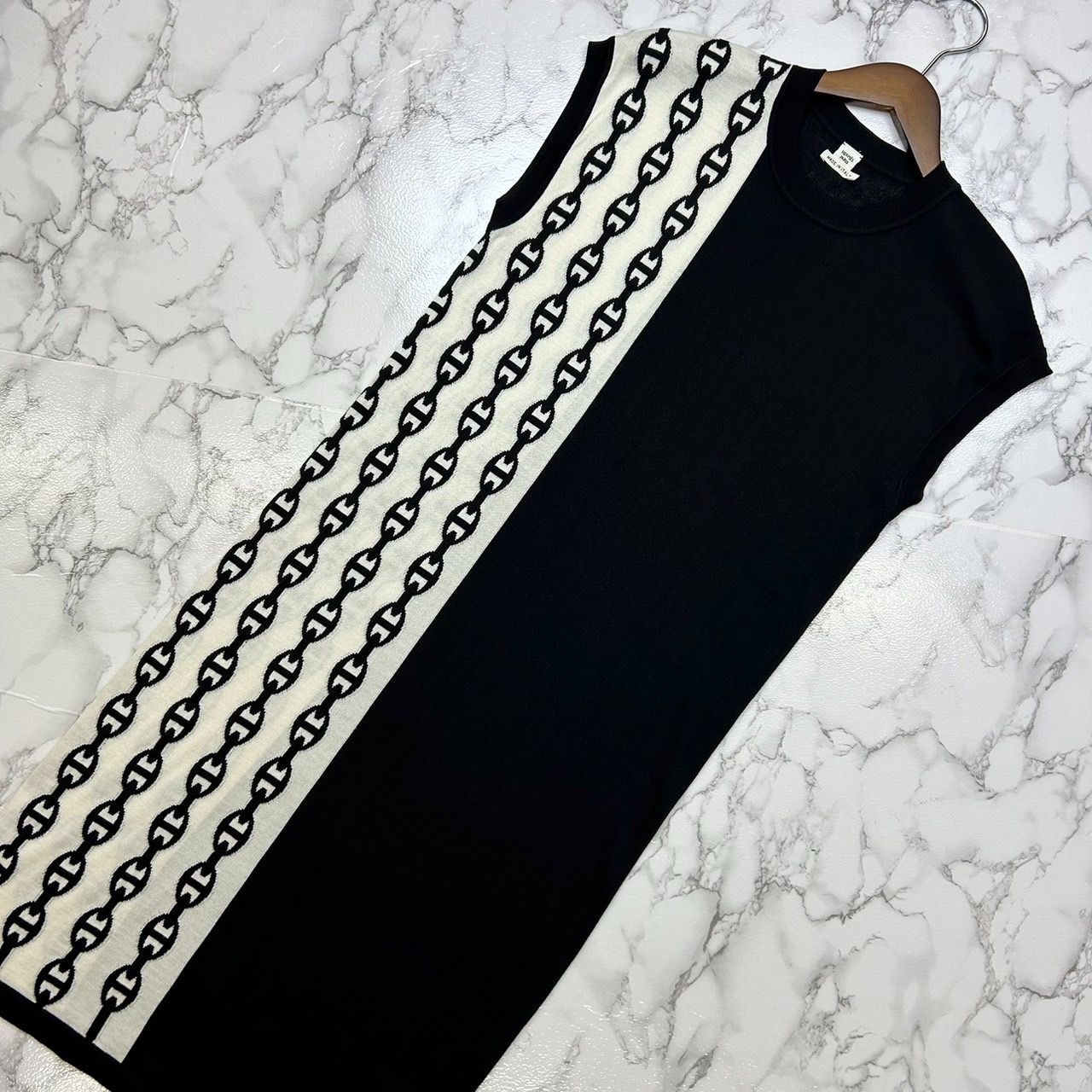 ✨美品✨ HERMES エルメス シェーヌダンクル 柄 カシミヤ シルク ✨美品✨ HERMES エルメス シェーヌダンクル 柄 カシミヤ シルク