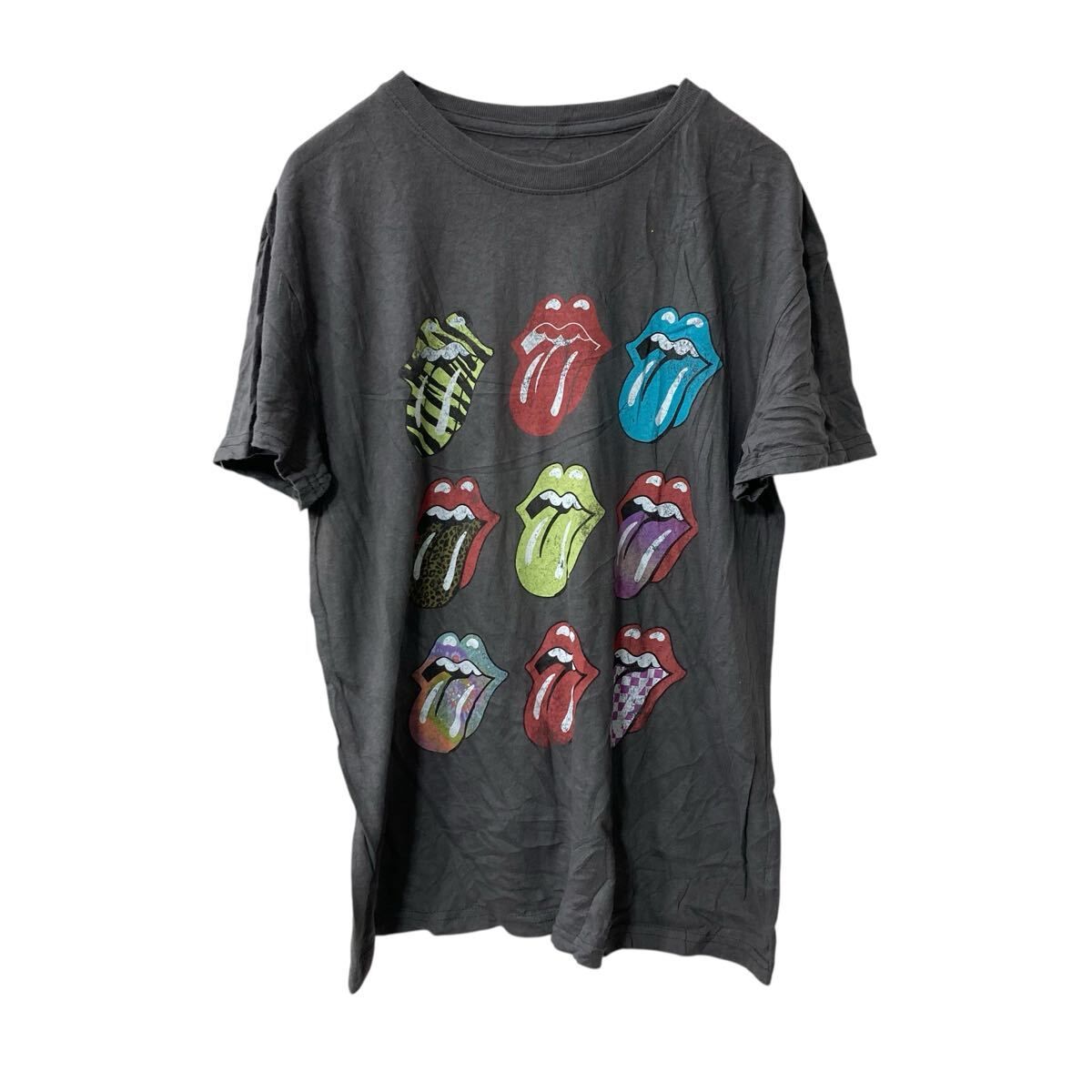 THE ROLLING STONES 半袖 プリントTシャツ M グレー ザローリング 