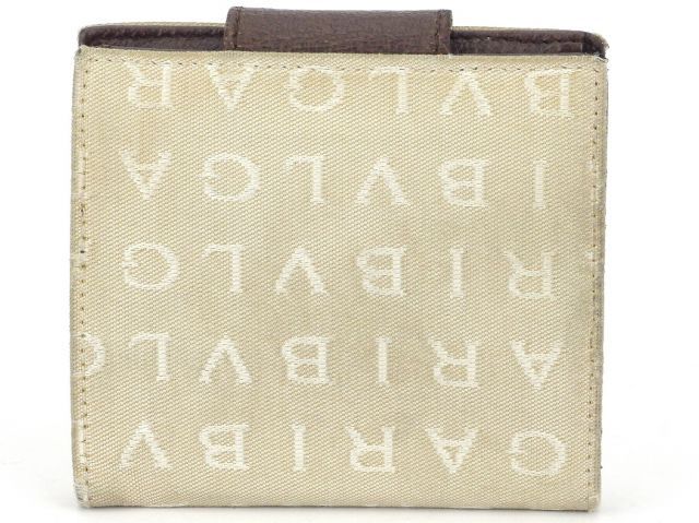 ブルガリ BVLGARI 財布 二つ折り キャンバス ロゴマニア Wホック