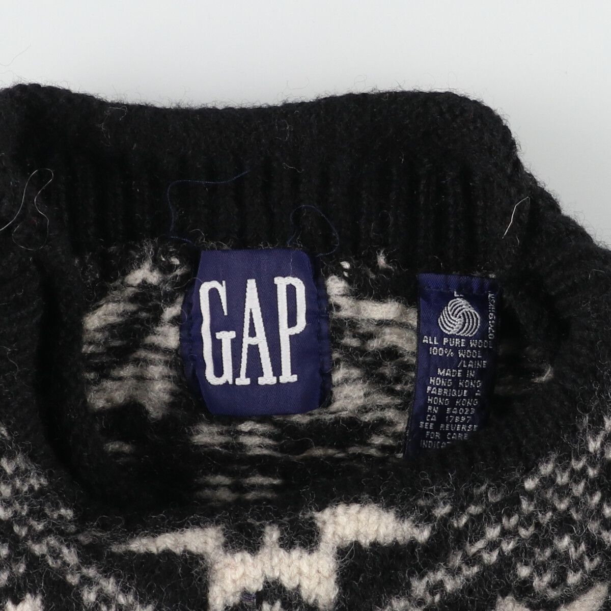 直売一掃 古着 90年代 ギャップ GAP オールドギャップ 総柄 スノー柄 