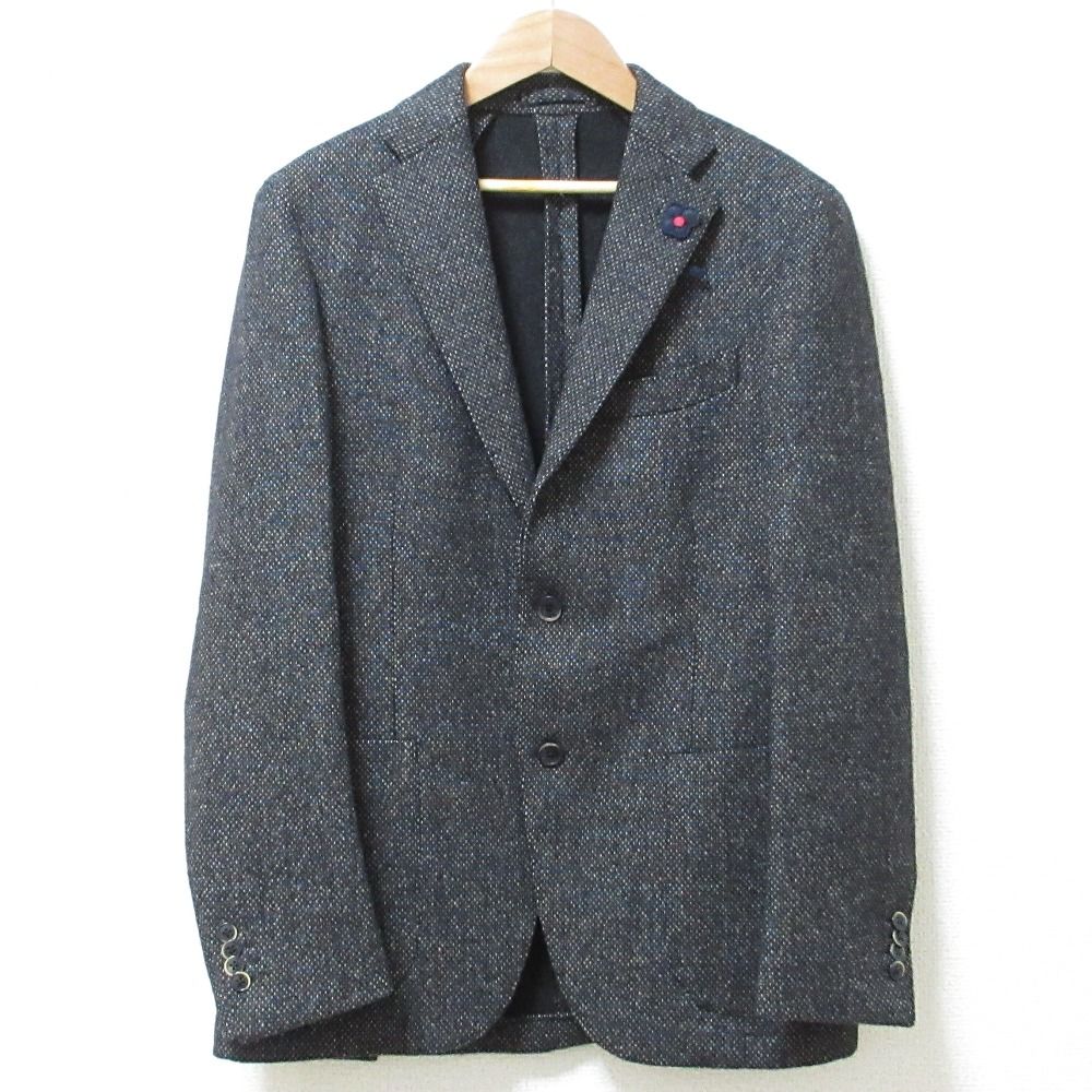 中古】 美品 LARDINI ラルディーニ ウール100％ シングル テーラード 
