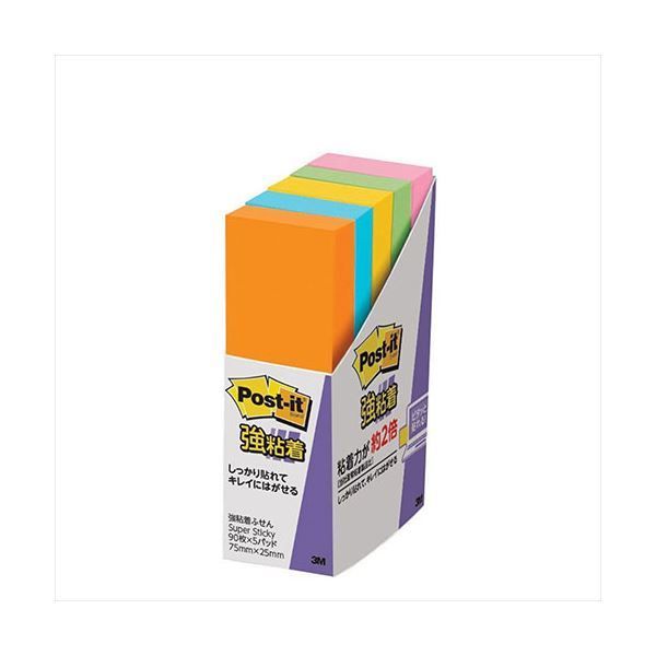 5個パック×10セット 3M Post-it ポストイット 強粘着 ふせん 3M-500-5SSANX10