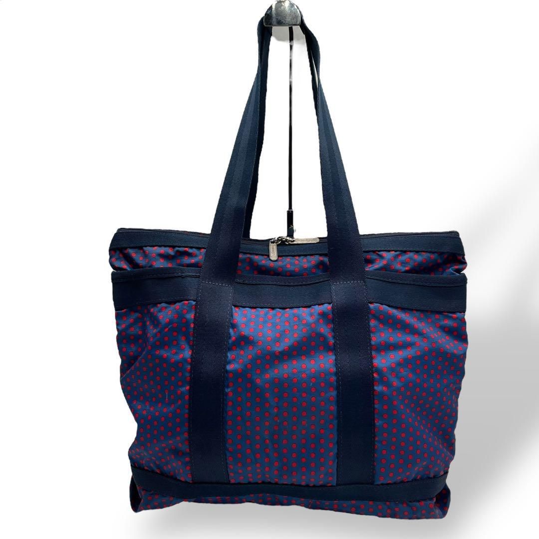 美品 lesportsac ボストンバッグ トートバッグ ナイロン ドット