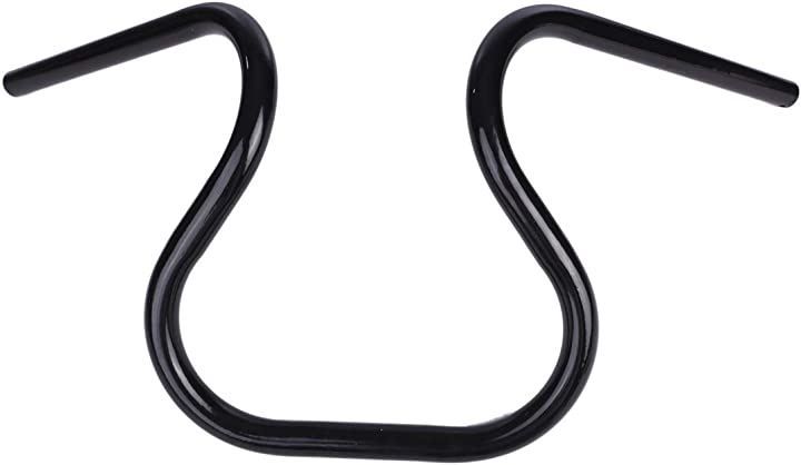 CustomDivine 互換品ロボハン ロボット ハンドル 曲線 7|8インチ 22.2mm 汎用品 アタック バー ビラーゴ 250 ドラッグスター 等 ブラック