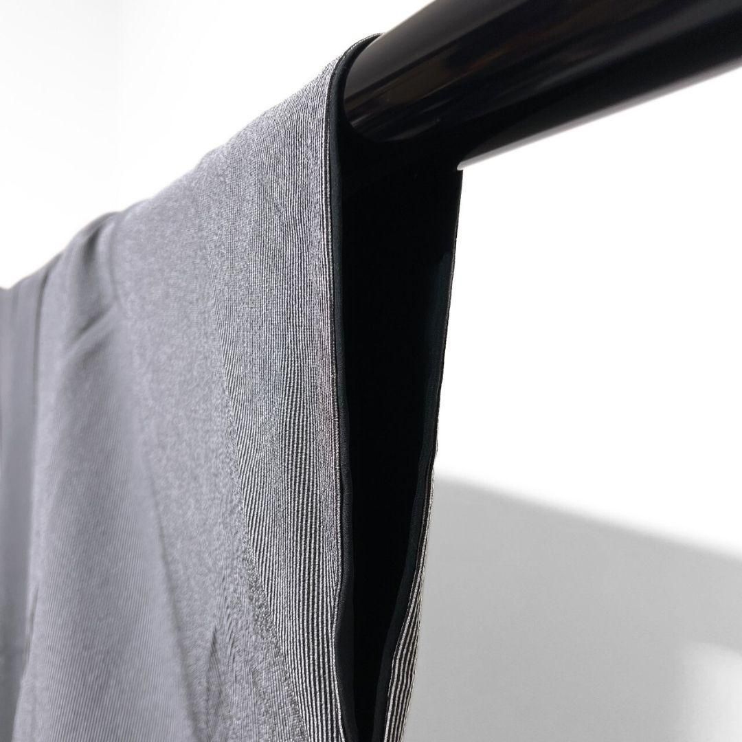 万筋 モノトーン 縦縞 小紋 着物 021a p 【公式通販】