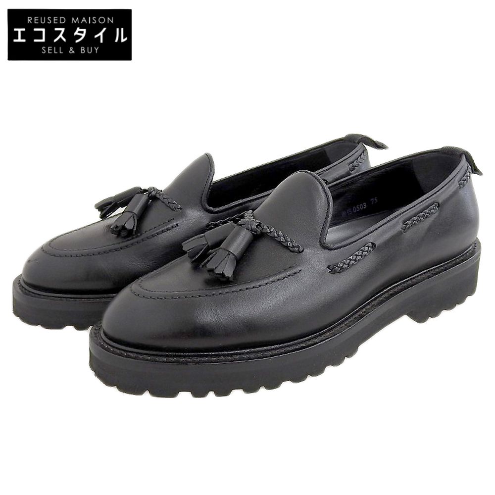 WH ダブルエイチ タッセルローファー シューズ メンズ ブラック 7.5 WHSP-0507S ブラック