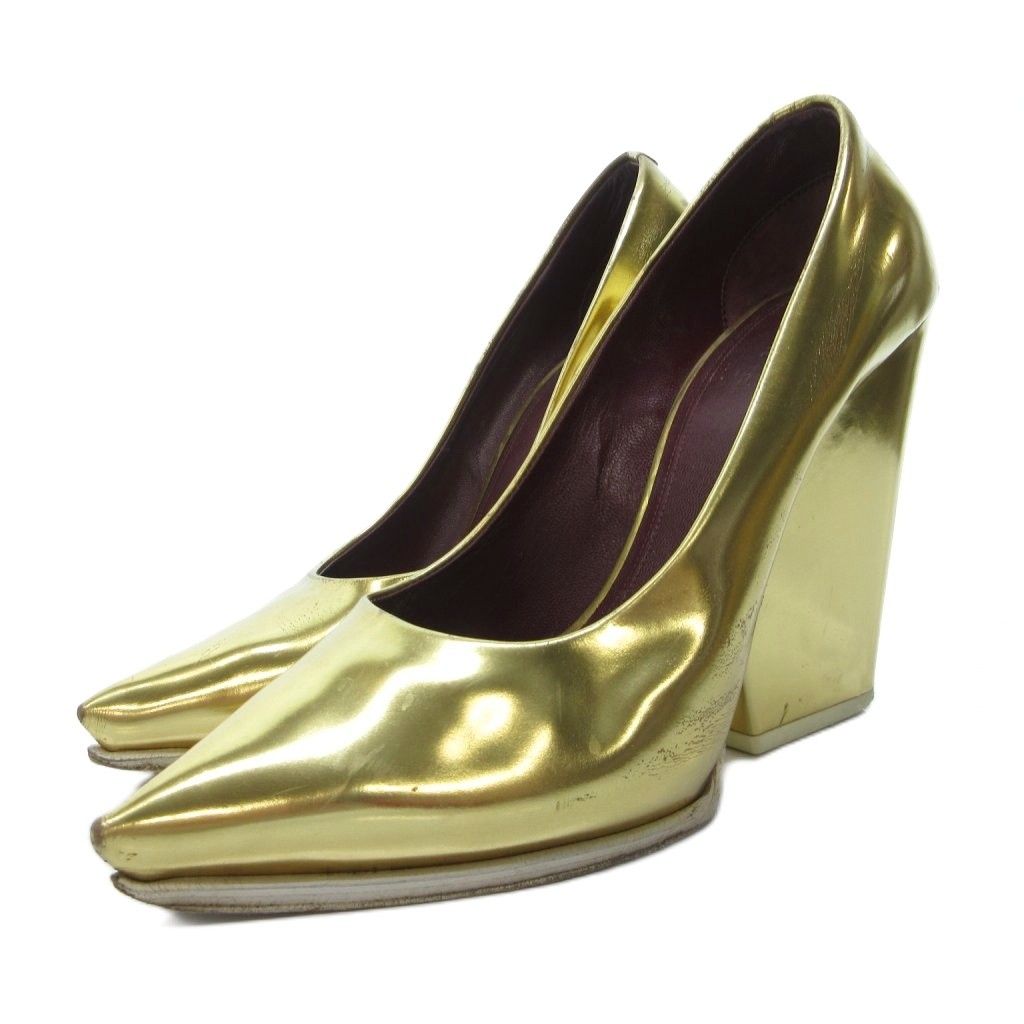 ✨美品✨セリーヌ　パンプス　ハイヒール　ホースビット　ゴールド　ブラック グッチ(GUCCI) パンプス ハイヒール ピンヒール ホースビット