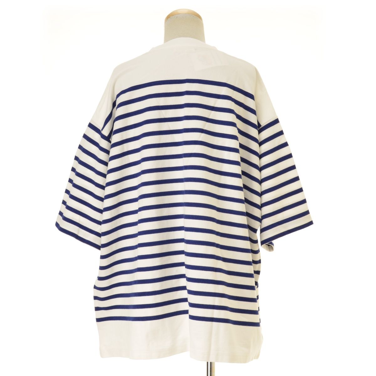 blurhms】BHS22S030B Border Super Size Tee ボーダービッグサイズ半袖 