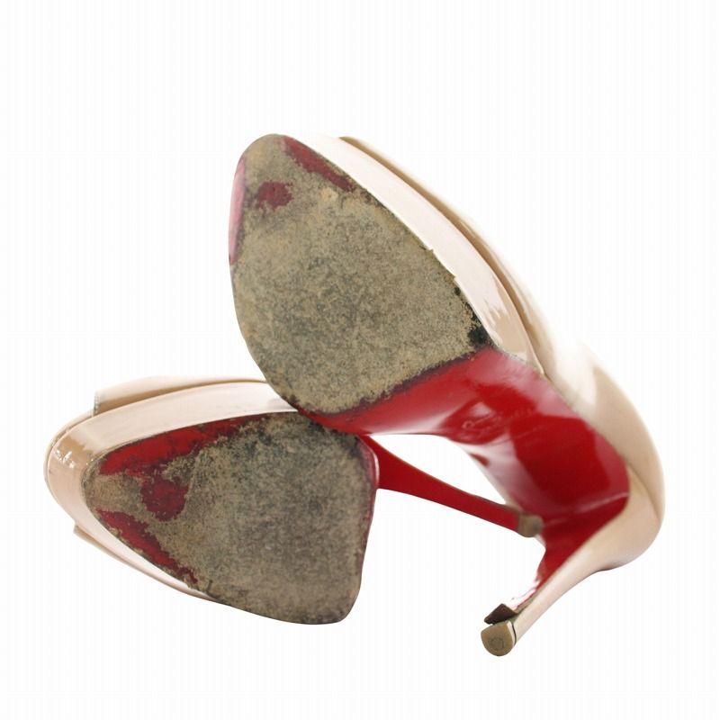 クリスチャンルブタン パンプス エナメル ベージュ ハイヒール クリスチャンルブタン Christian louboutin パンプス エナメル