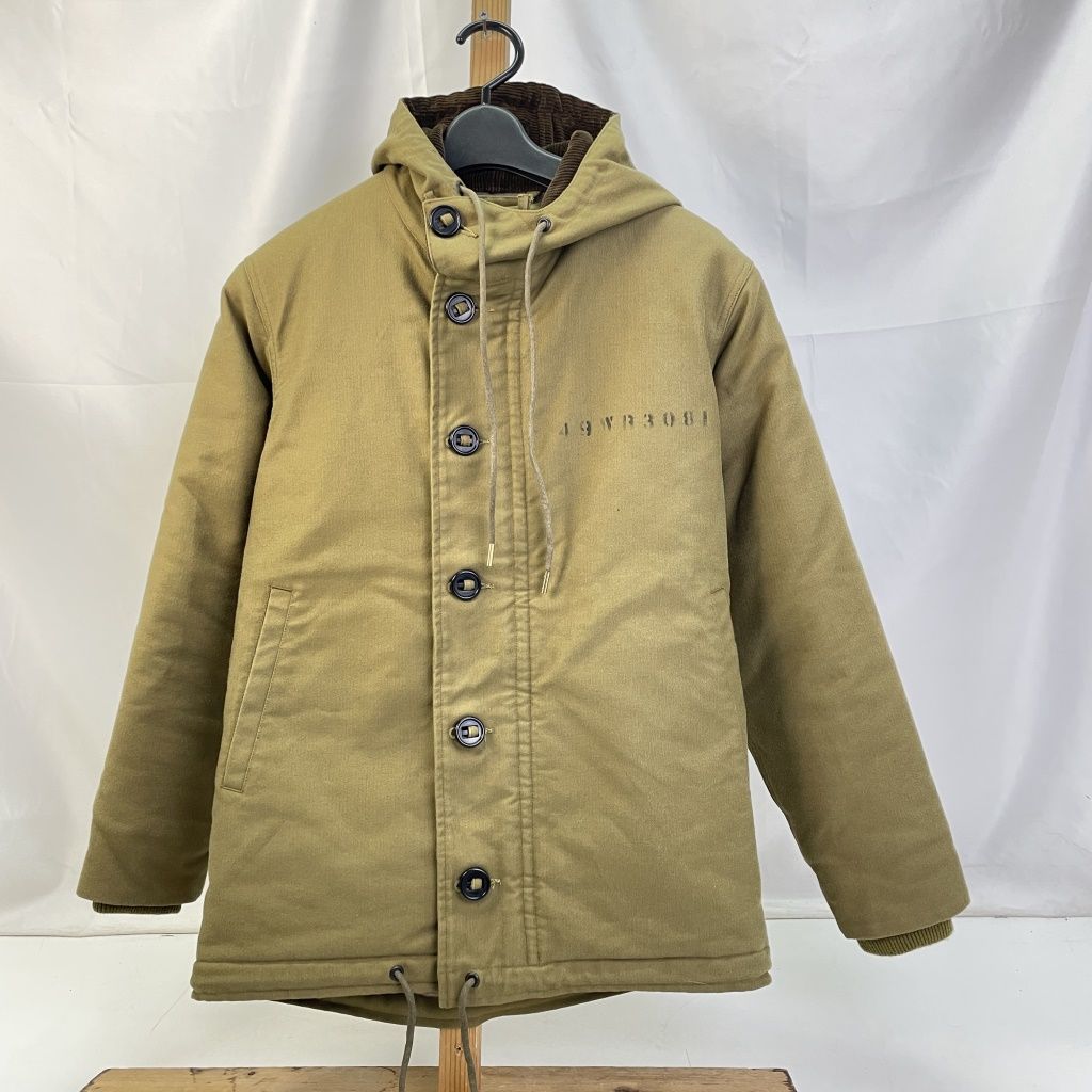 01w-2714 ウエストライド WESTRIDE   CANADIAN DECK JACKET WA2105 カーキベージュ サイズXSMALL  デッキジャケット  アウター 日本製 メンズ  コットン  【中古品】