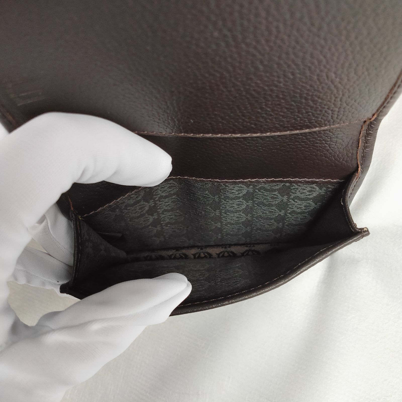 未使用級美品　ダンヒルdunhil カードケース　名刺入れ　ブラウン 極美品】dunhill ダンヒル 名刺入れ カード入れ カードケース