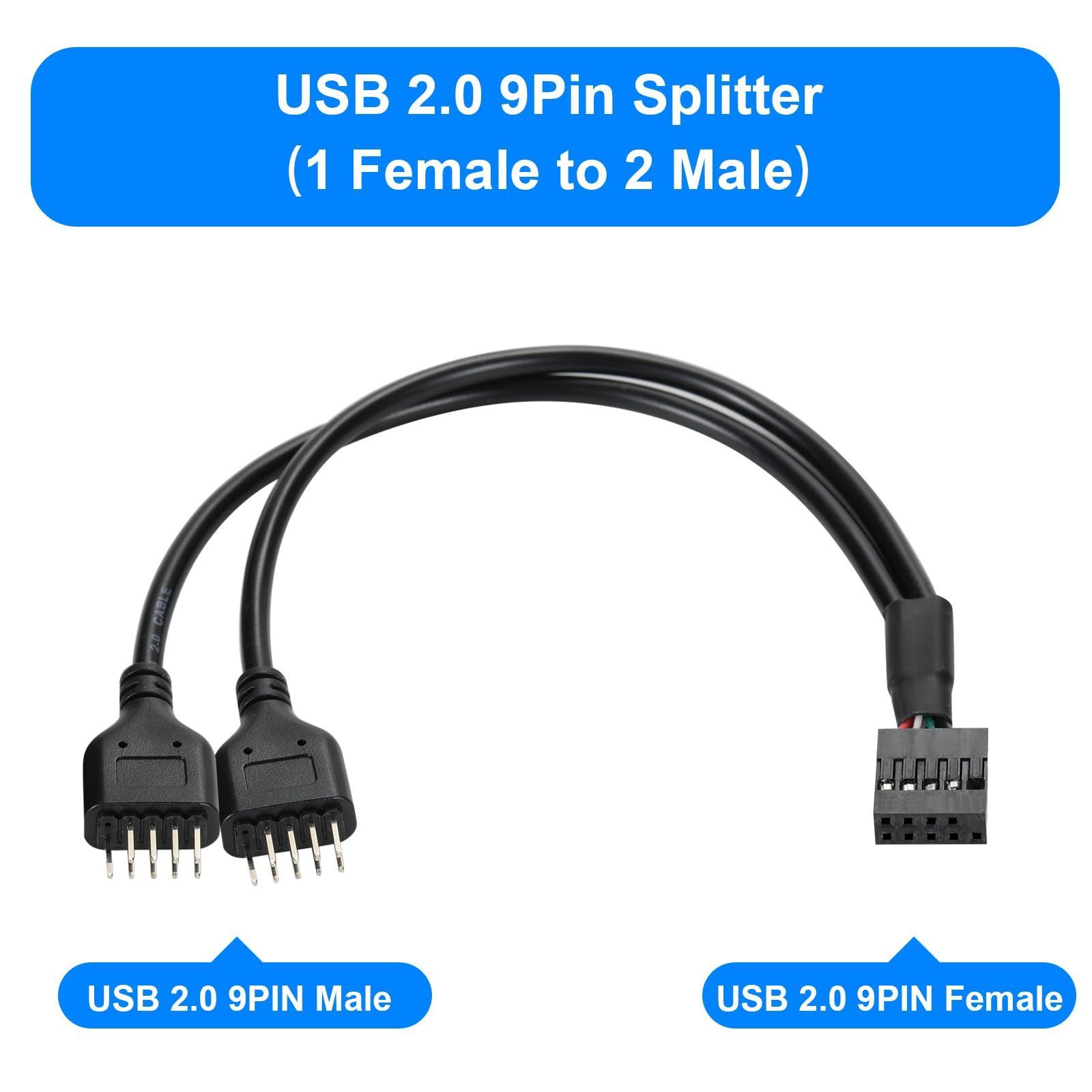 新着商品】USB 2.0 延長ケーブル 9ピン 9ピンからデュアル9ピン拡張