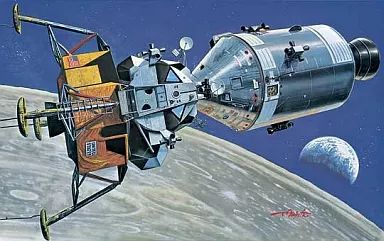 中古】プラモデル アポロ司令船+月着陸船「スペースシップ NO.1