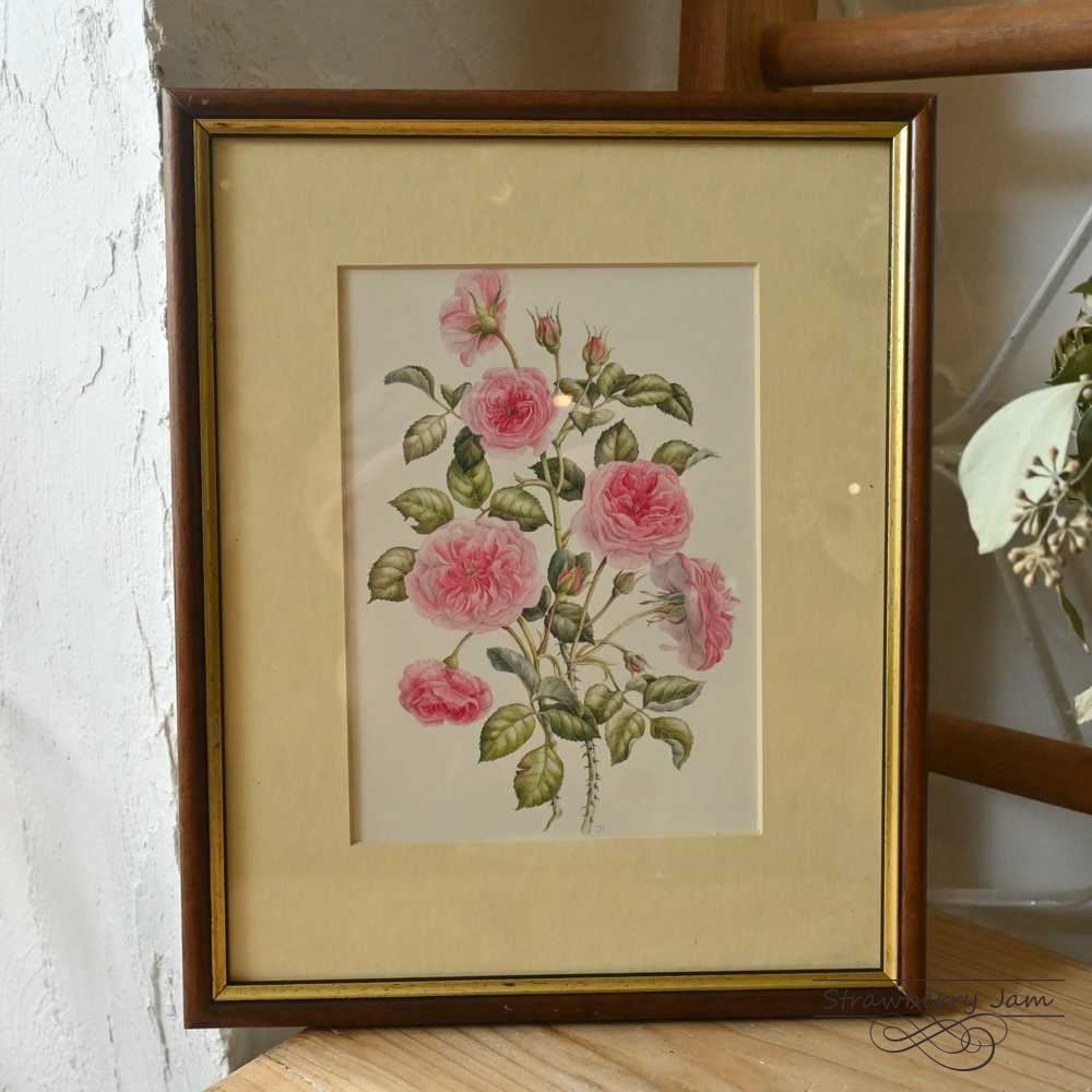 L3710-203-1 フランスヴィンテージ 壁掛け フラワー アート バラ フランス