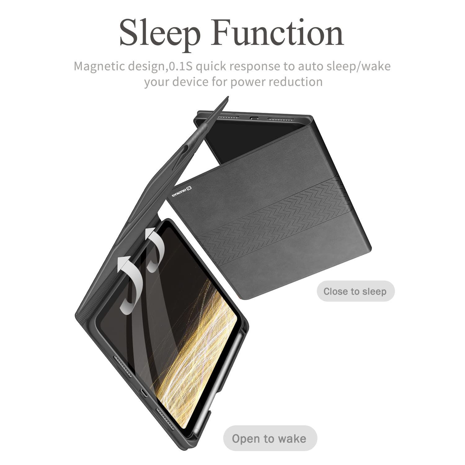 全面保護 ひび割れない PUレザー製スマートケース オートスリープ機能 Pencilのペアリングと充電に対応 Apple 8 3インチ 第6世代 2021 ケース mini 6 グレー iPad 第7世代 2025 P