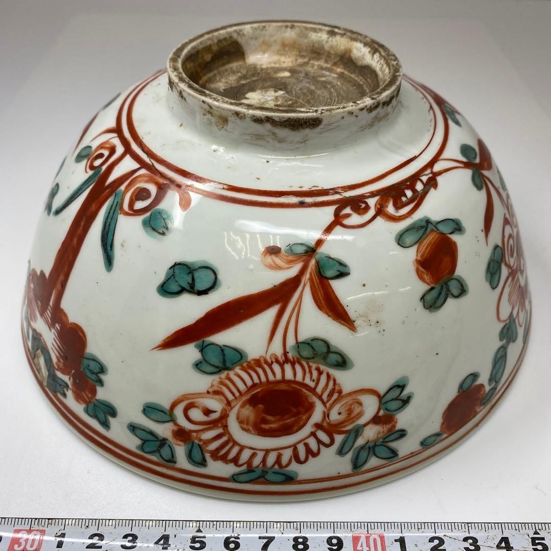 中国明時代　呉州赤絵大鉢　木箱付　口径21.3㎝　東Y6-1024☆2Fトヒサ 中国明時代 呉州赤絵大鉢 木箱付 口径21.3㎝ 東Y6-1024☆2Fトヒサ