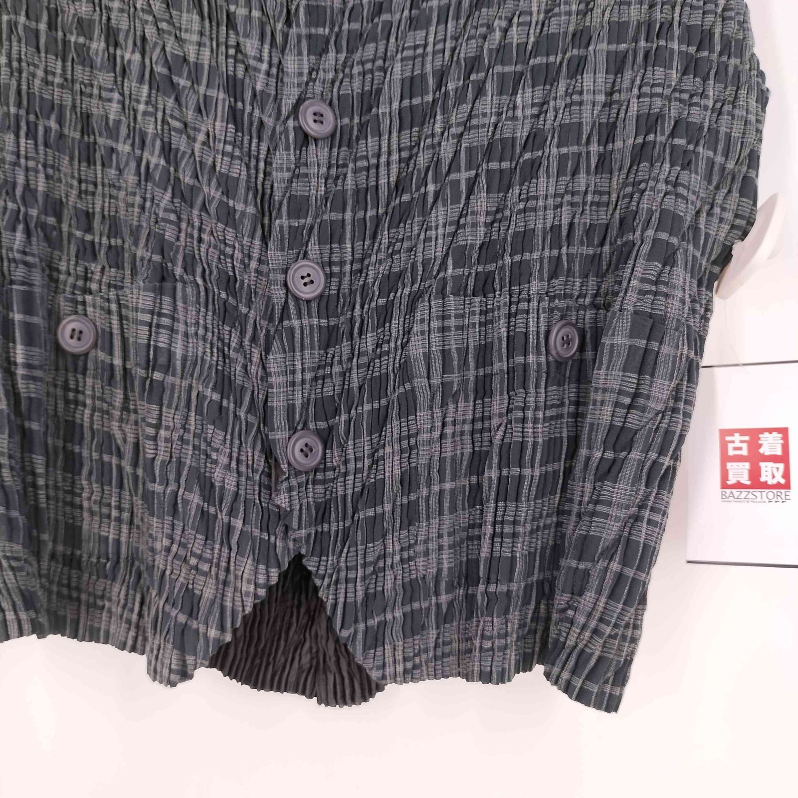 最高峰銀タグ✨　プリーツベスト　ISSEY MIYAKE MEN　イッセイミヤケ イッセイミヤケメン ISSEY MIYAKE MEN 99SS 銀タグ チェック