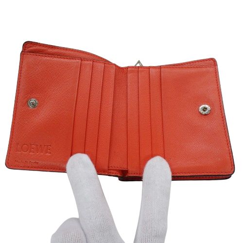 ロエベ 2つ折り財布 - ピンク レザー LOEWE