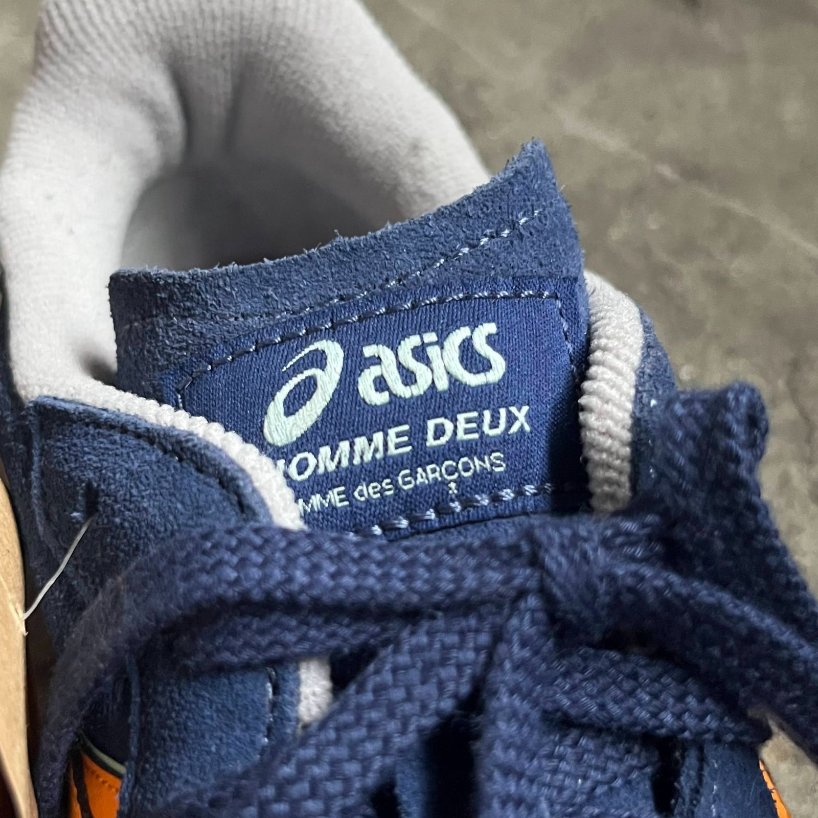 COMME des GARCONS HOMME DEUX 24aw × asics SKYHAND OG NAVY/ORANGE 