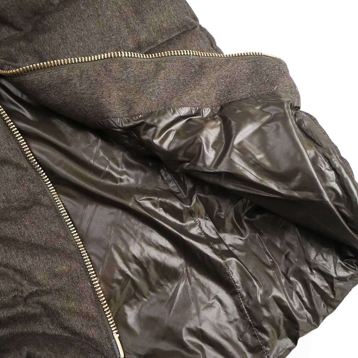 HERNO ヘルノ PIACENZA社製生地 シルクカシミヤフォックスファーダウン  