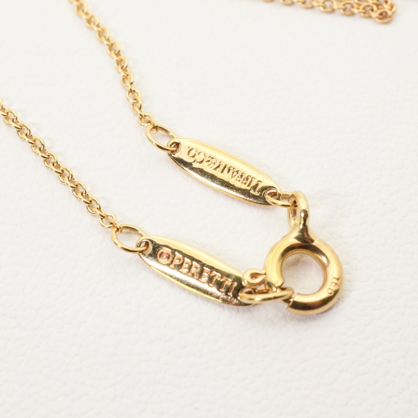 ティファニー バイザヤード ラリアット ネックレス K18 /24-4521  