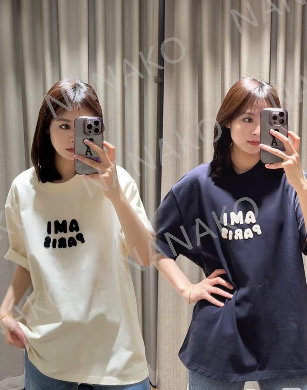AMI PARIS オーガニックコットンジャージーTシャツ 4色