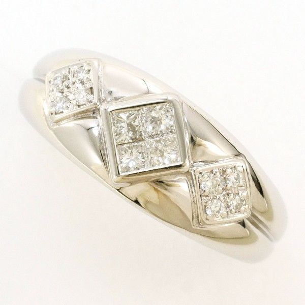 PT900 リング ring 指輪 16号 ダイヤ 0.36 カード鑑別書 総重量約7.2g