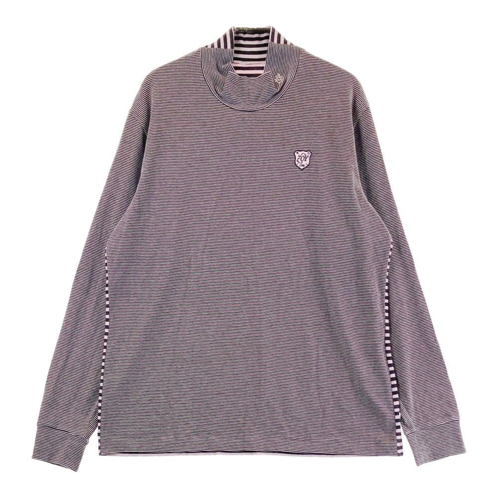 サイズ：1003/3 ZOY ゾーイ  ハイネック 長袖Tシャツ ボーダー柄 ピンク系 [240101296762]# ゴルフウェア メンズ ストスト