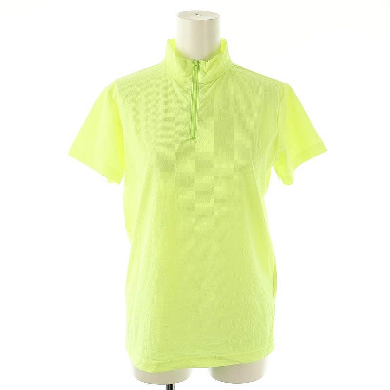 パーリーゲイツ PEARLY GATES 24AW PGG Nyドビーストレッチ 半袖ハーフジップアップ カットソー 1 イエロー |DF OS