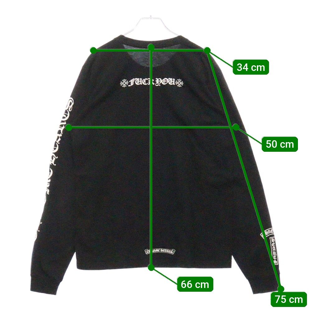 CHROME HEARTS★スクロールロゴ FUCK ポケット付き 長袖 Tシャツ CHROME HEARTS☆スクロールロゴ FUCK ポケット付き 長袖 Tシャツ