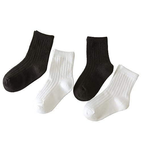 07_XL [eigenn] 靴下 キッズ 女の子 男の子 子供 ソックス リブ くつした 可愛い キッズ靴下 4足セット 綿 子供用 春 秋 冬 通園通学 (XL， 07)