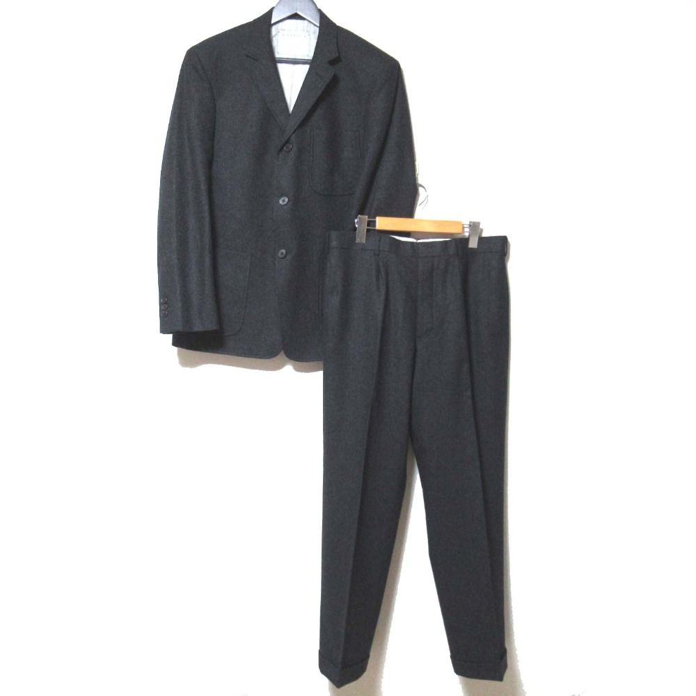 美品 BLACK FLEECE ブラックフリース ブルックスブラザーズ テーラードジャケット スラックスパンツ セットアップ スーツ BB2 チャコール メンズ 古着 中古 USED