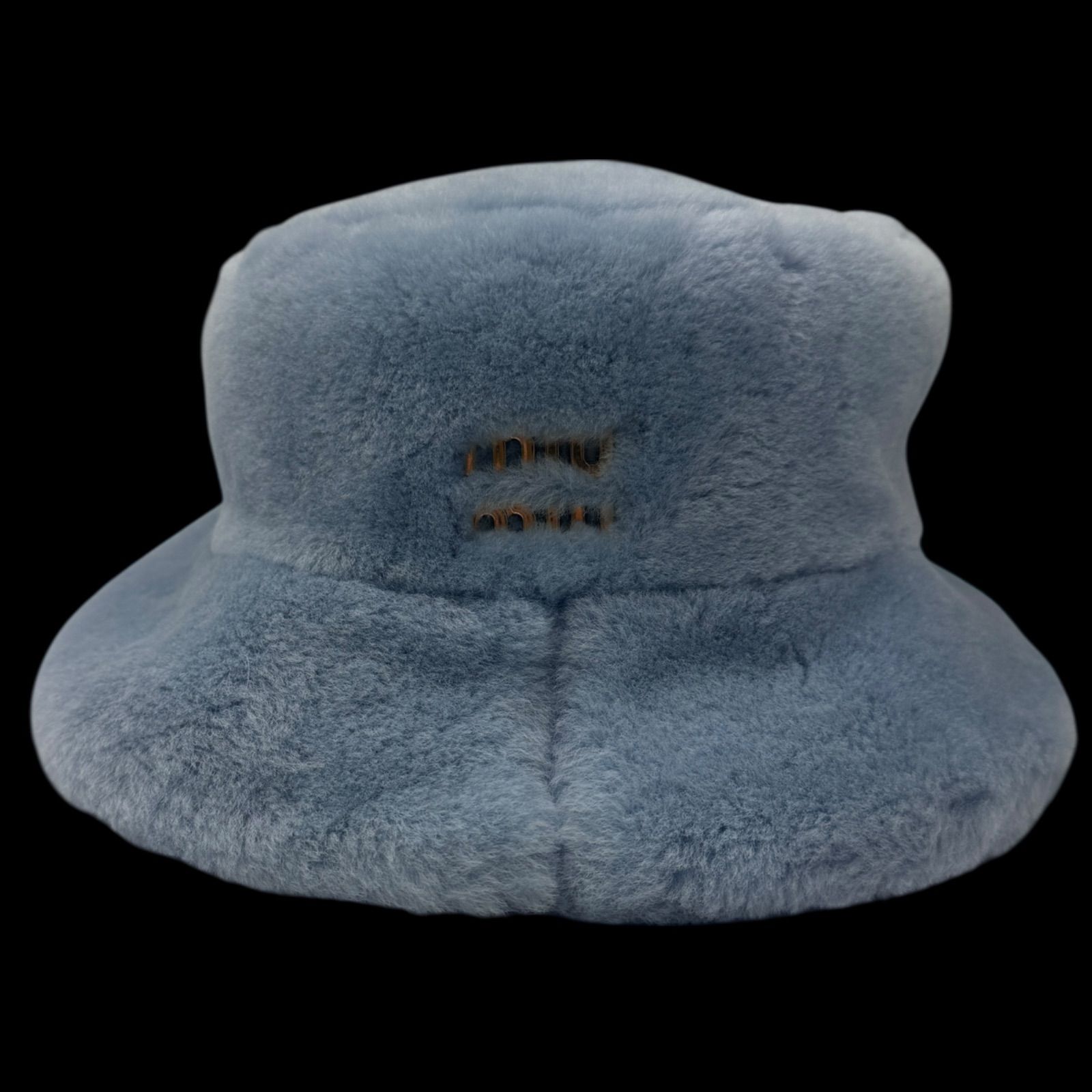 ミュウミュウ　ファーハット 高級 miu miu ミュウミュウ ムートン リアルファー シープスキン