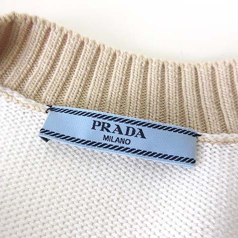 プラダ PRADA 2023年製 ロゴ クロップド コットン ニット プラダ PRADA 2023年製 ロゴ クロップド コットン ニット