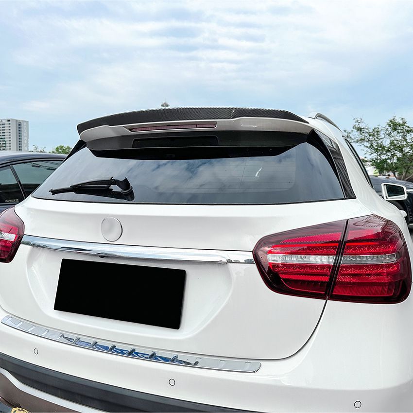 メルセデス ベンツ GLAクラス X156 2014-2019 GLA180 200 GLA45 AMG リアウイング スポイラー エアロパーツ 外装カスタム | ピアノブラック | カーボン調 | ABS素材