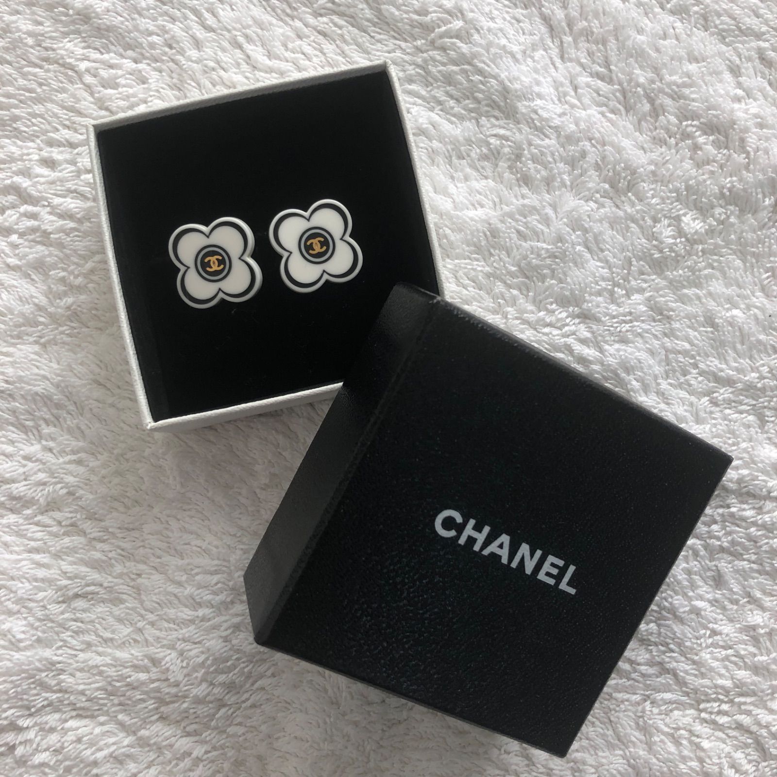 美品 CHANEL ヴィンテージ カメリア イヤリング