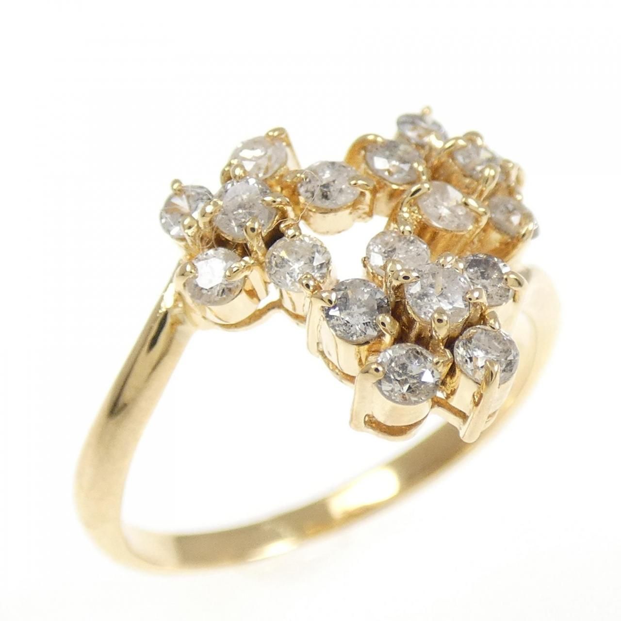 1.00ctサファイヤを手元で楽しめるデザインリング K18YG サイズ10号 1.00ctサファイヤを手元で楽しめるデザインリング K18YG サイズ10号