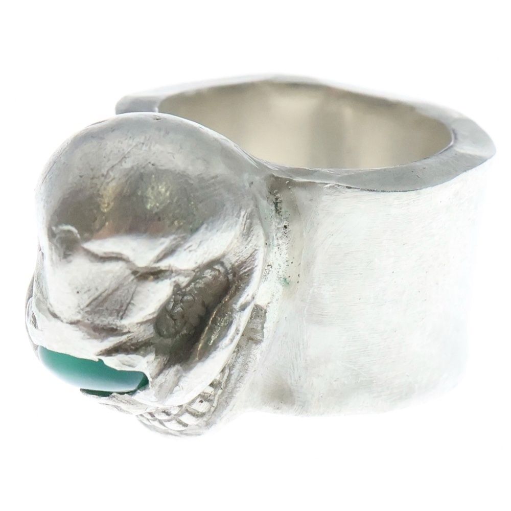STOP LIGHT ストップライト SKULL RING Green EYE スカル リング グリーンアイ シルバーグリーン