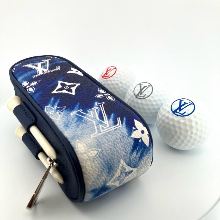 品質が完璧、値段が激安！ LOUIS VUITTON モノグラムバンダナ ゴルフ アンドルーズ GI0768 ゴルフボールケース 鑑定済み 正規品 ルイ ヴィトン 【夏季の新品】