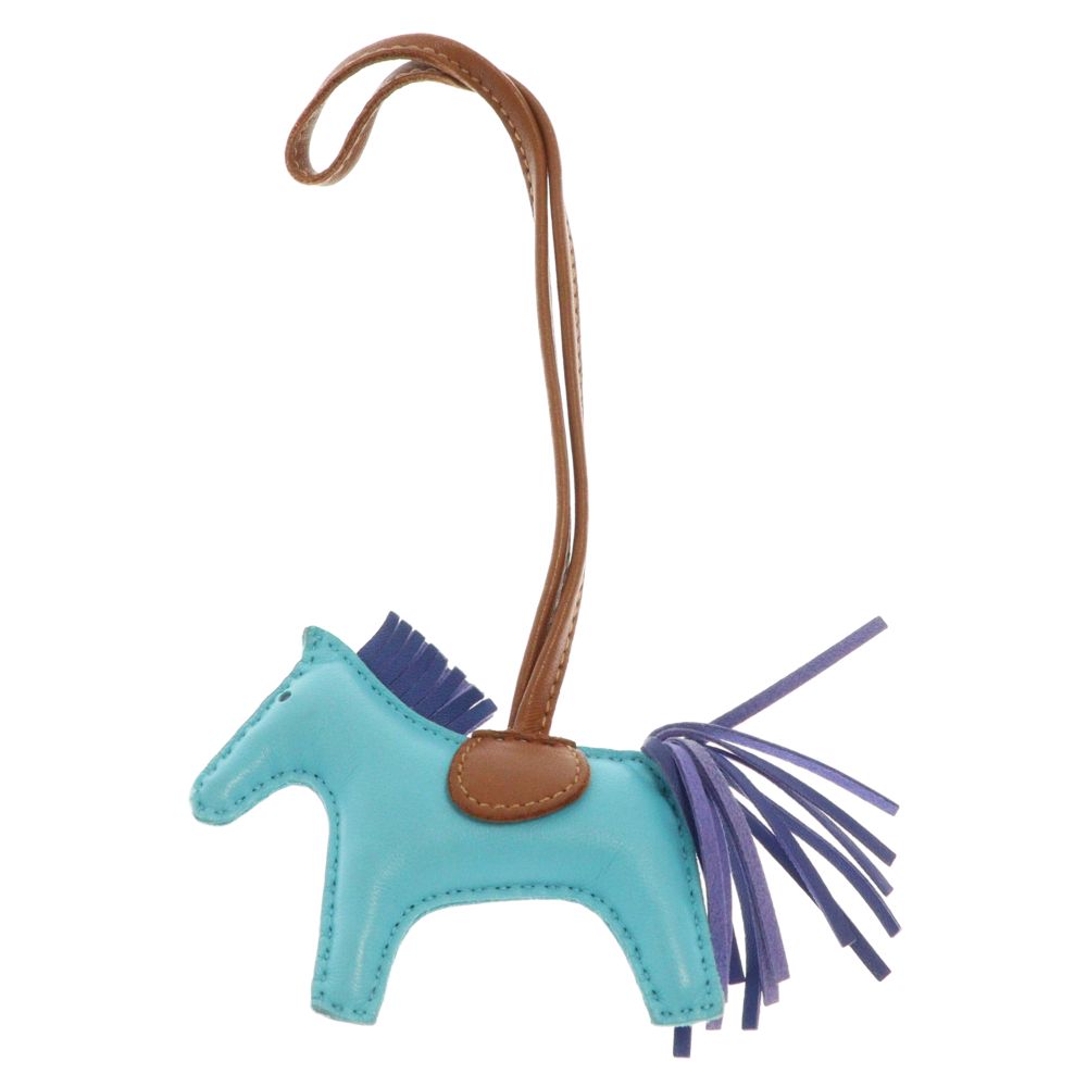 HERMES (エルメス) ロデオPM レザーチャーム ブルー HERMES エルメス