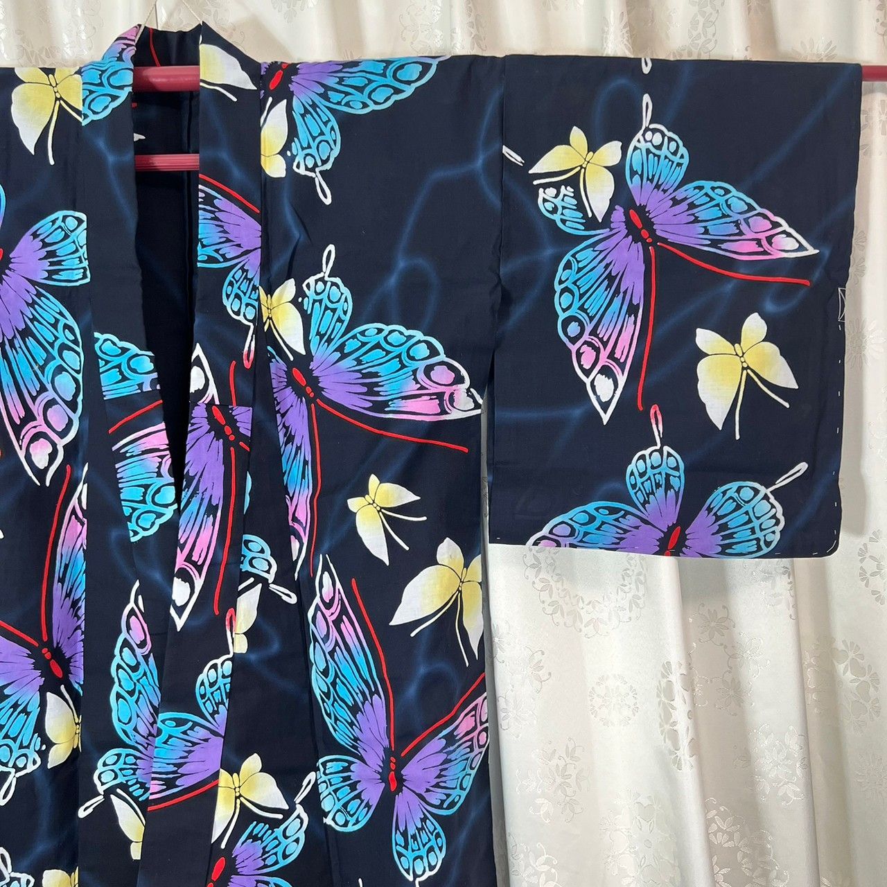 特価・新品】逸品（山本寛斎）良品！！木綿 浴衣 舞蝶 タグ付き 未使用 