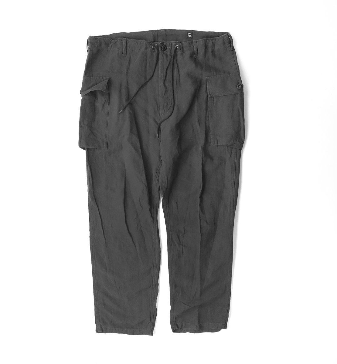 21SS KAPTAIN SUNSHINE / M43 カーゴパンツ サイズ32 Kaptain Sunshine ◇21SS M-43 カーゴパンツ 黒 サイズ32 リネンシルク