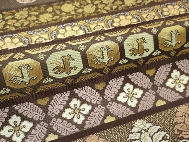 平和屋本店□極上 西陣織 陰山織物謹製 箔屋清兵衛 全通柄袋帯 吉祥百  