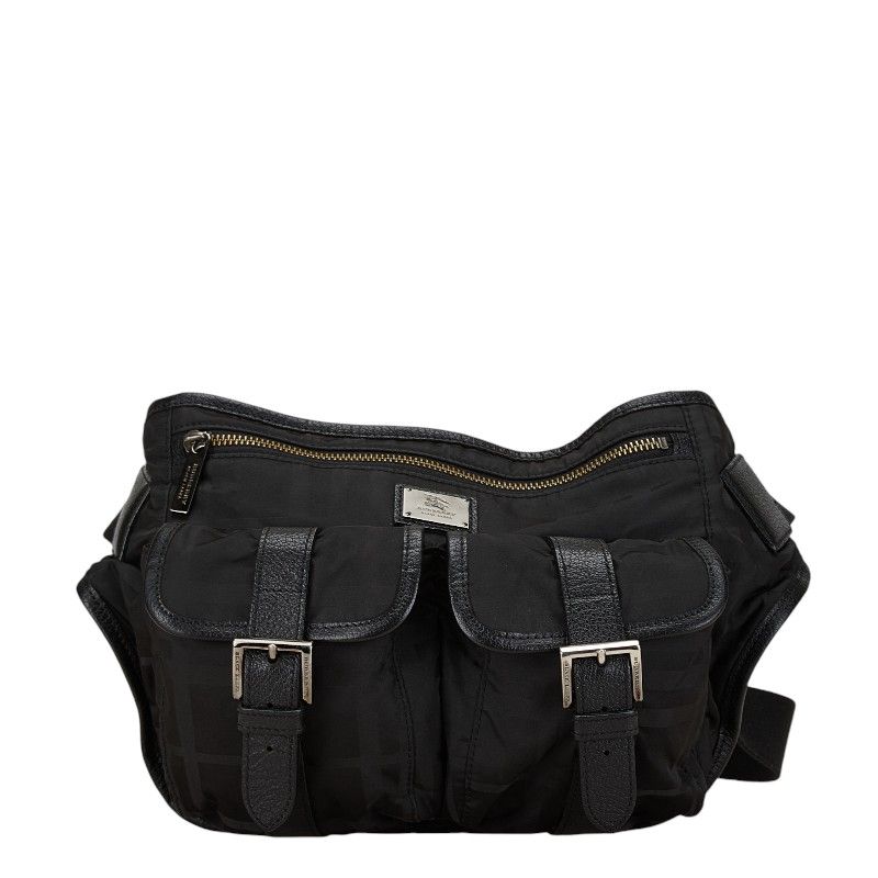 バーバリー チェック ロゴプレート ボディバッグ ウエストバッグ  