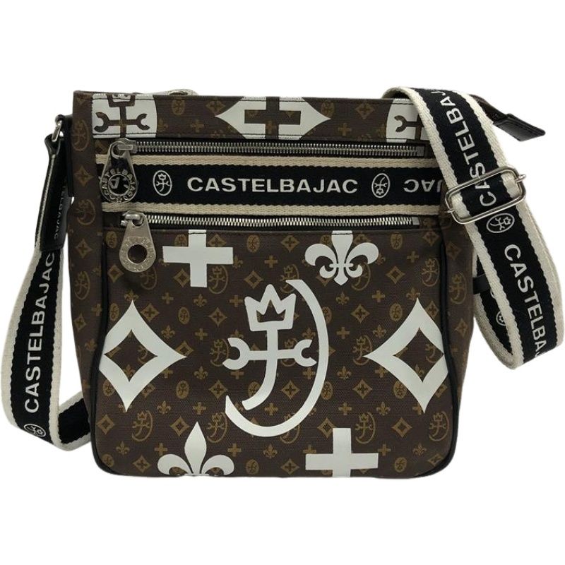 ★美品★ CASTELBAJAC ブラックブラウン ショルダーバッグ CASTELBAJAC カステルバジャック ショルダーバッグ NICE ニース
